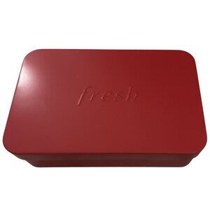 Fresh Cosmetics Empty Tin Red Gift Box Storage for Trinkets Organization